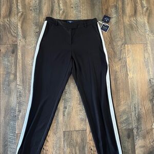 Kaari Blue Black Trousers with White Side Stripe